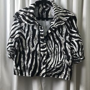 Stylish Zebra Print Women's Jacket